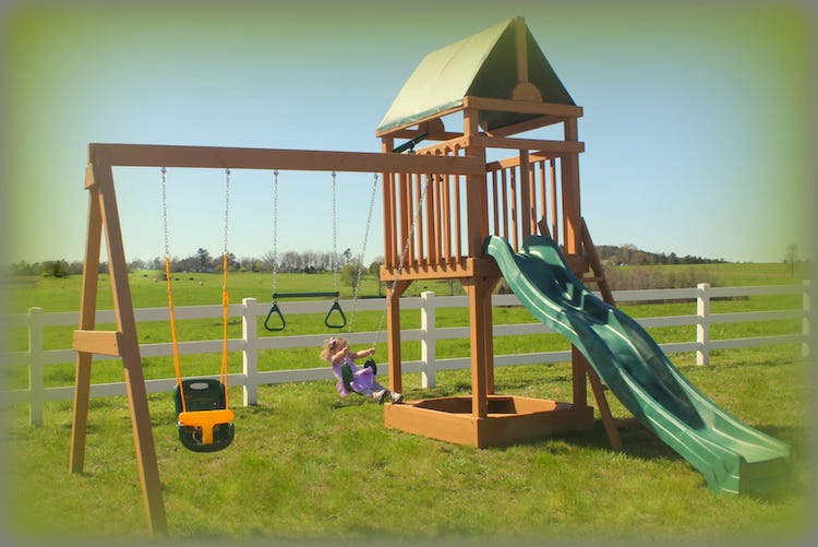 wooden playset in arkansas