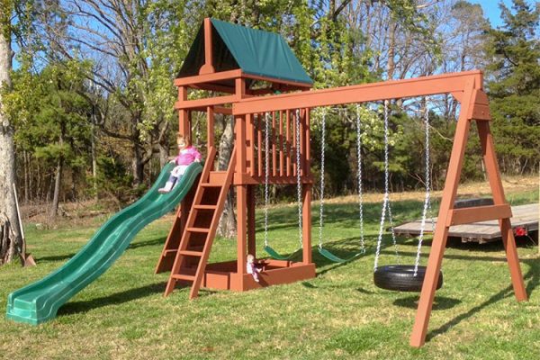 wooden playset mountain view ar